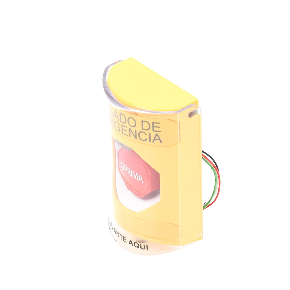 Botón de Apagado de Emergencia con Tapa Protectora de Policarbonato Súper Resistente y Restablecimiento con Llave