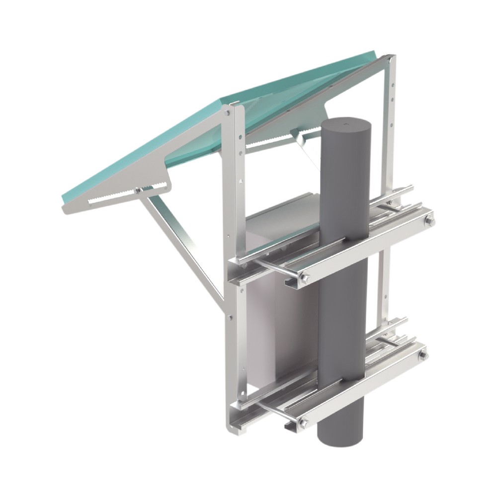 Montaje de Panel Solar para Poste Compatible con PRO-5012 + Gabinetes PST253015A/ PST304020A/ PST404020A/ EIPC404025/ EIPCB404030ï»¿ (No incluidos).