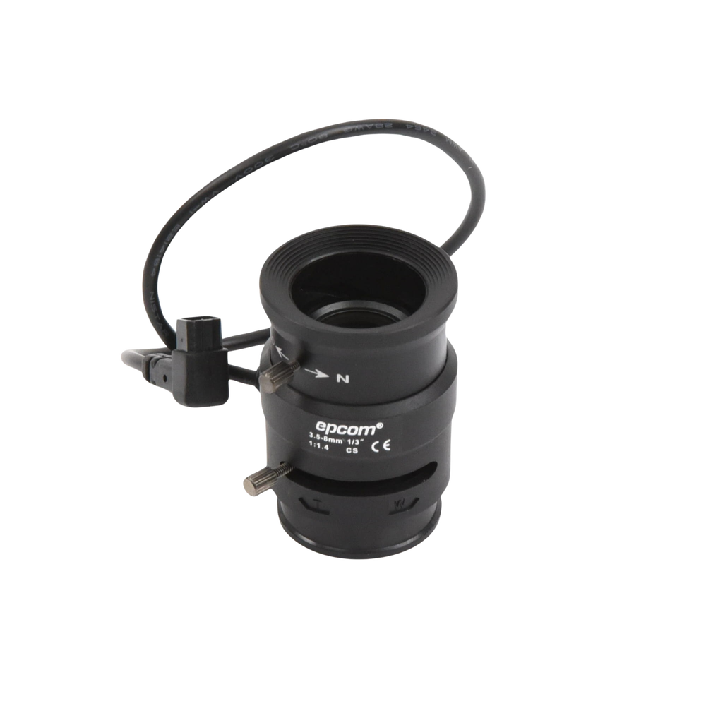 Lente Varifocal 3.5-8mm / Iris Manual / Formato 1/3 / Ideal Para Camaras Analogicas hasta 1200 TVLs