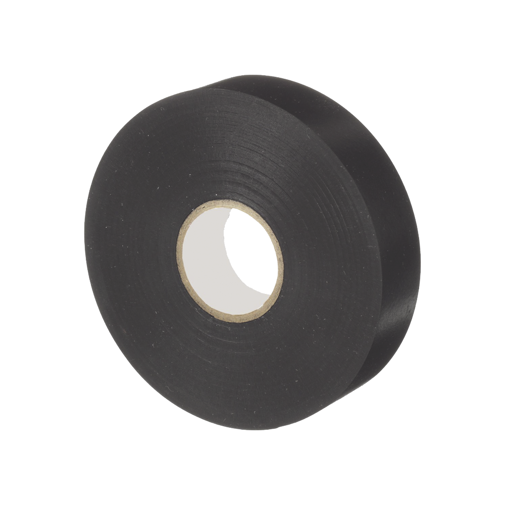 Electrical Insulation Tape, PVC, Professional Use, Thickness 0.18mm (7 mil), Width 19mm, and Length 18m, Black Color