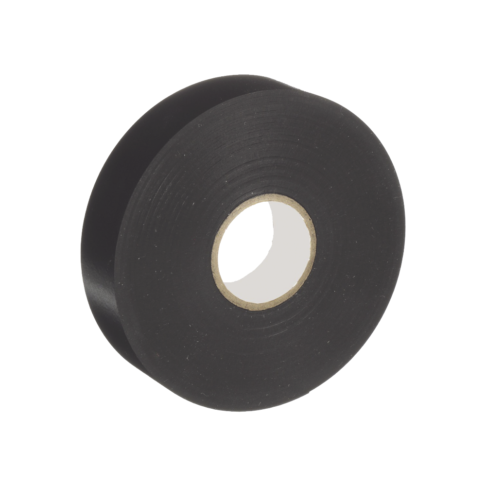 Electrical Insulation Tape, PVC, Professional Use, Thickness 0.18mm (7 mil), Width 19mm, and Length 18m, Black Color