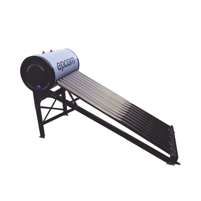 Bóiler Solar de Baja Presión con 9 Tubos de Vacío de Mayor Resistencia y Termotanque Inoxidable de Grado Alimenticio de 