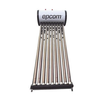 Bóiler Solar de Baja Presión con 9 Tubos de Vacío de Mayor Resistencia y Termotanque Inoxidable de Grado Alimenticio de 