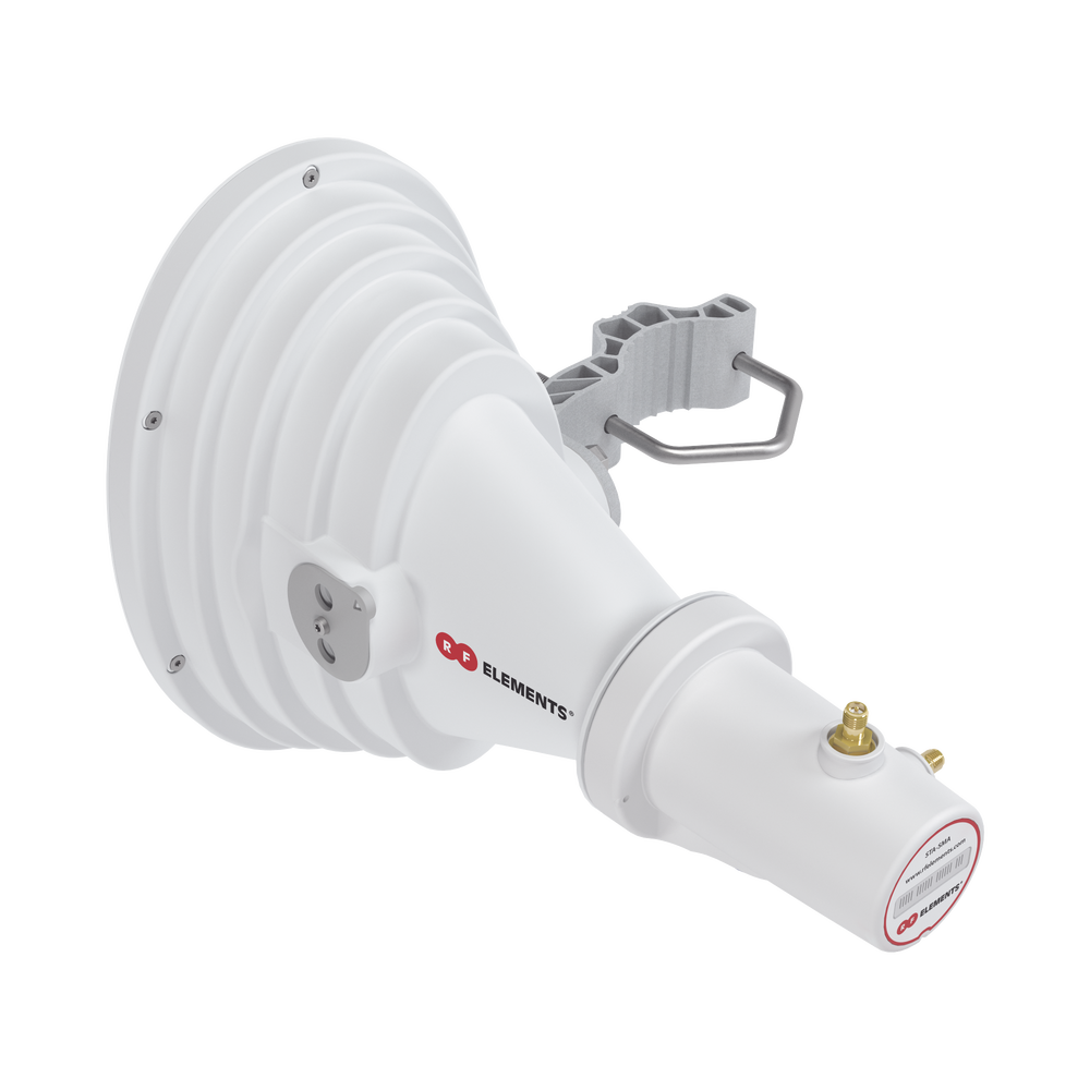Antena Sectorial Simétrica Starter Horn de 45º, 5150 - 5950 MHz, ganancia de 17 dBi, conexión directa con radios IS-5AC, PS-5AC y IS-M5, conexión RP-SMA 