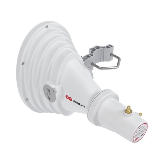 Antena Sectorial Simétrica Starter Horn de 45º, 5150 - 5950 MHz, ganancia de 17 dBi, conexión directa con radios IS-5AC, PS-5AC y IS-M5, conexión RP-SMA 