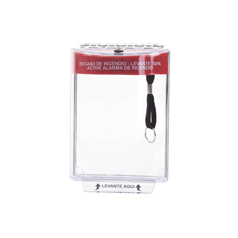 Universal Clear Cover with Siren, Fire Text in Spanish