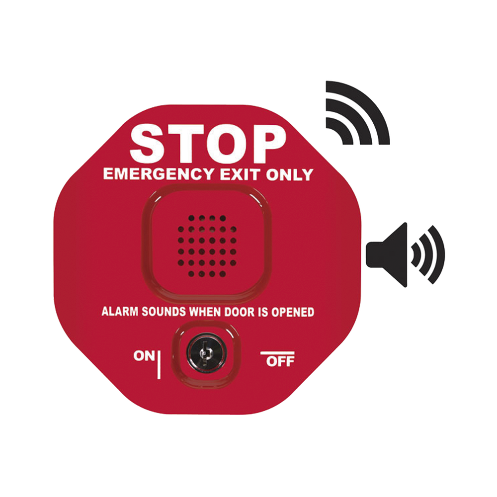 Anunciador Audible Inalámbrico para Salida de Emergencia, Texto en Inglés