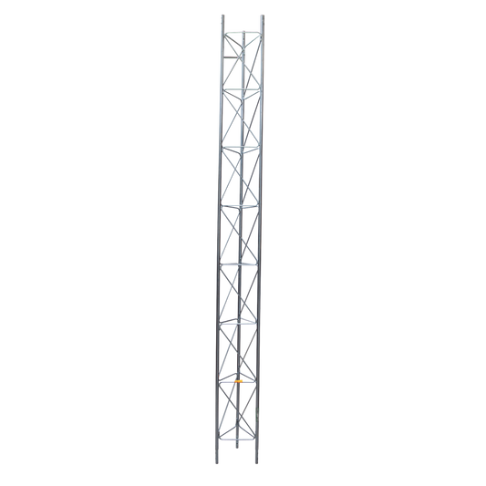 Tramo de Torre Arriostrada de 3m x 45cm, Galvanizado por Inmersión, Hasta 60 m de Elevación. Zonas Húmedas.
