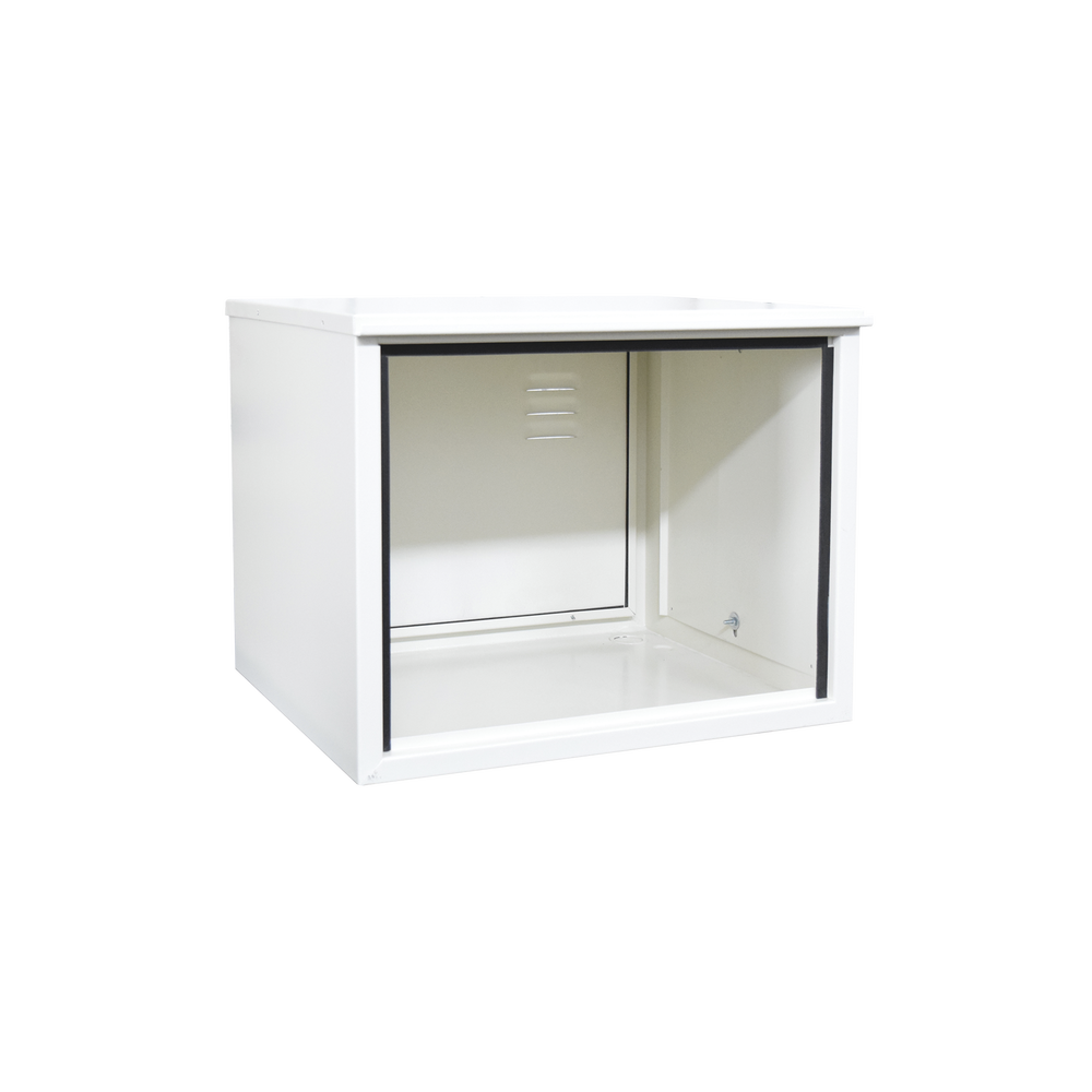 Gabinete para resguardo de baterías (hasta dos baterías PL110D12) con opción para montaje en poste.