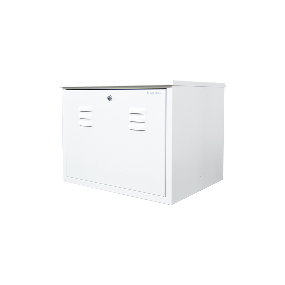 Gabinete para resguardo de baterías (hasta dos baterías PL110D12) con opción para montaje en poste.