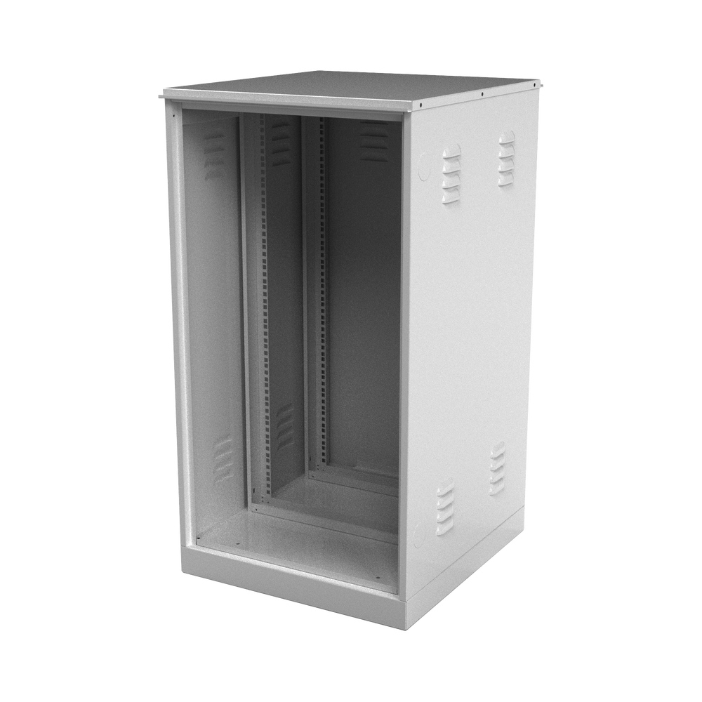 Gabinete con Rack Estándar De 19" 20 UR. Doble Puerta.