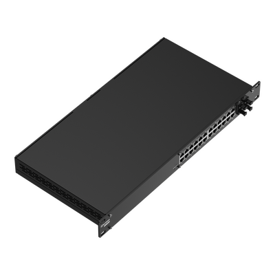 Switch Industrial Administrado L2+, 24 Puertos Gigabit Ethernet, 4 Puertos SFP, Ancho de Banda 56 Gbps, IP30, Rack Mount