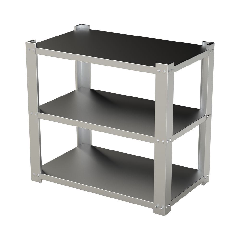 3-Tier Galvanized Rack for 9 Batteries Similar to PL110D12. Compatible with SYG180V2G.