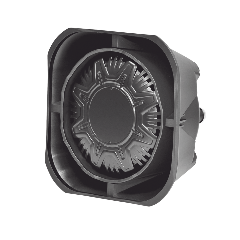 Bocina Compacta de uso rudo, 100 Watts de Potencia, Ideal para vehículos de encubierto, 8 Ohms de Impedancia