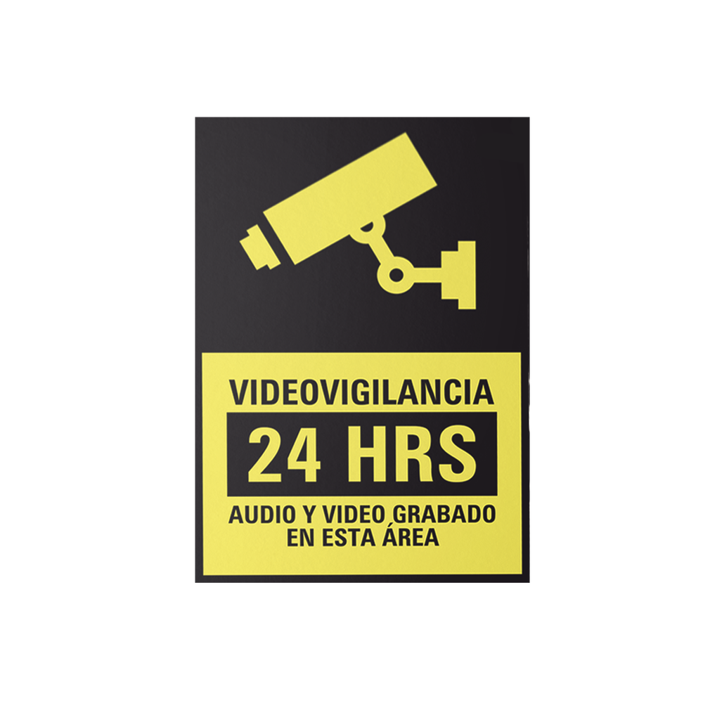 Etiqueta de Videovigilancia en Vinil Adhesivo Mate
