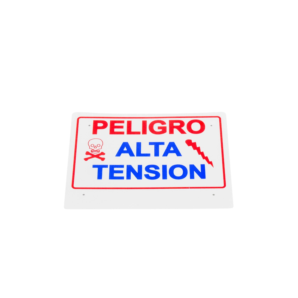 Letrero de peligro para cercas electrificadas, de alta durabilidad y Fácil Instalación.