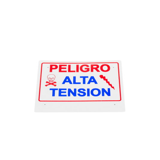 Letrero de peligro para cercas electrificadas, de alta durabilidad y Fácil Instalación.
