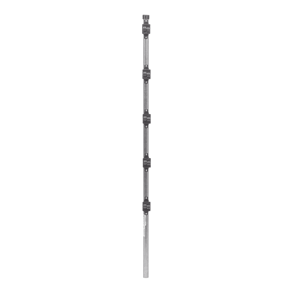 Poste de Paso de 1.2m para Cerca Electrificada.Tubo Galvanizado cal. 18 de 1"Diam. con Tapón y 5 Aisladores Instalados.