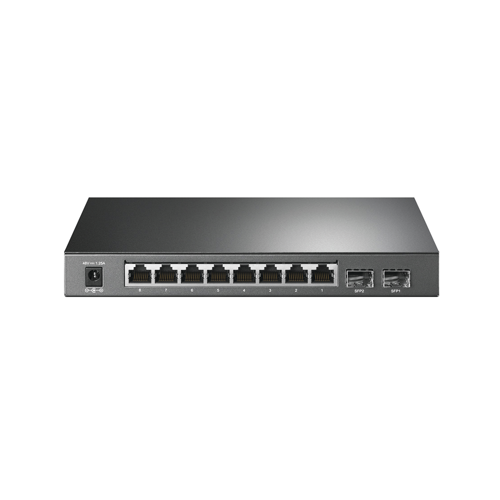 Switch PoE JetStream Administrable 8 puertos 10/100/1000 Mbps + 2 puertos SFP, 8 puertos PoE, 61W