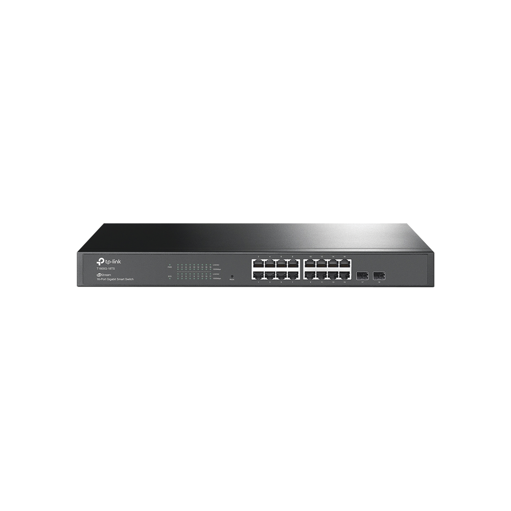 Smart Switch administrable Capa 2, 16 puertos 10/100/1000 Mbps + 2 puertos SFP