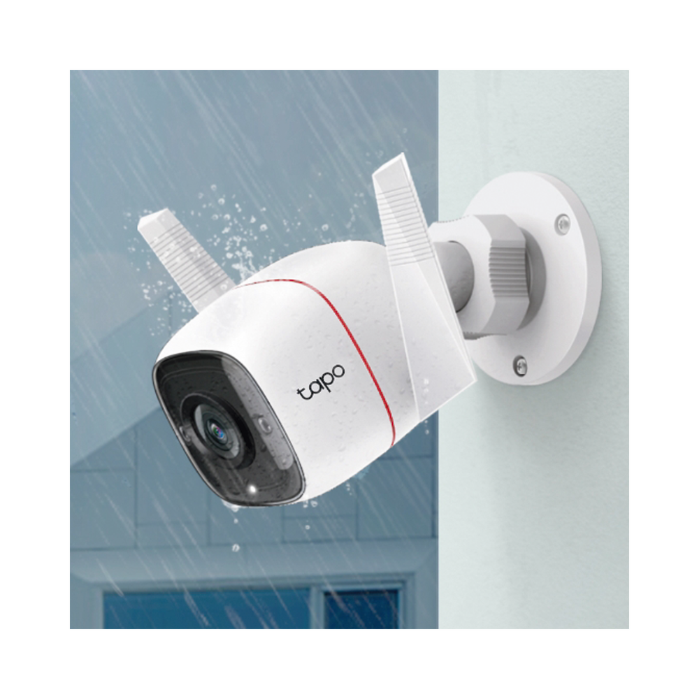 Cámara IP Wi-Fi para exterior, 3 megapixel, audio doble vía, visión nocturna, notificación Push, acepta memoria Micro SD de para grabación.