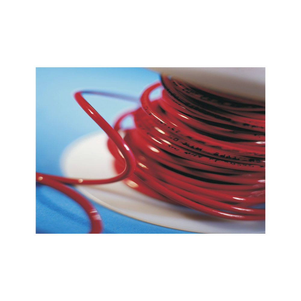 152 Meter Spool of Heat Detector Cable, Fixed Temperature 68 Degrees Celsius, Black Nylon Coating for Outdoor Applications, with Steel Guide