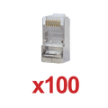 Paquete de 100 conectores RJ45 para cable UTP categoría 5E