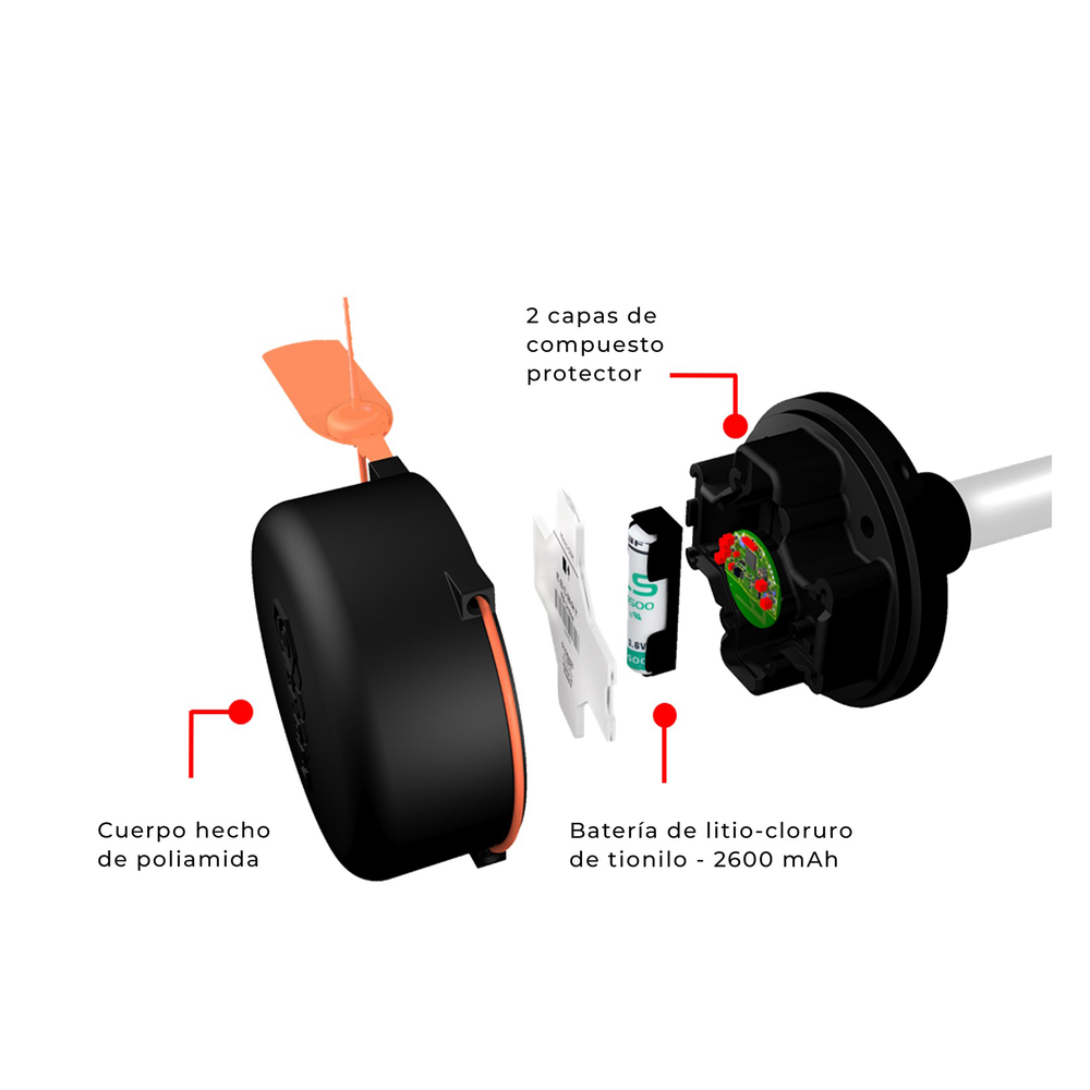 Sensor de combustible para localizador vehicular BLE 4.0/ Sin cables / Facil Instalación / 1000mm recortable