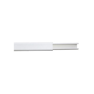 Canaleta blanca de PVC auto extinguible, de 12 x 8 mm, tramo de 2m.
