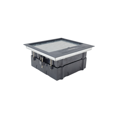 Caja de piso para cuatro módulos universales (Socket M4), para alimentación eléctrica y redes de datos (11000-43401) No 