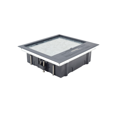 Caja de piso para cuatro módulos universales (Socket M4), para alimentación eléctrica y redes de datos (11000-43401) No 