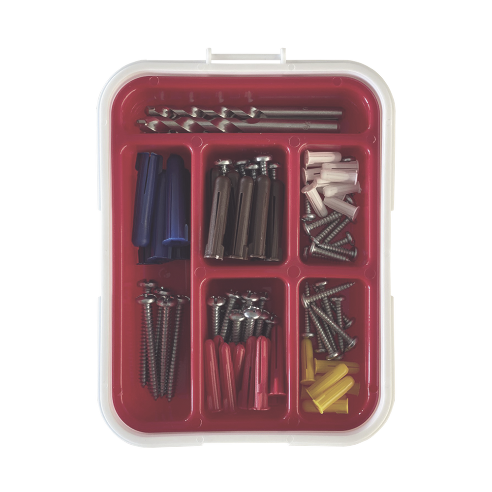 Kit para Sistemas de Fijación en Concreto, Taquetes con doble expansión y guía incluida para fácil instalación (104 piezas)