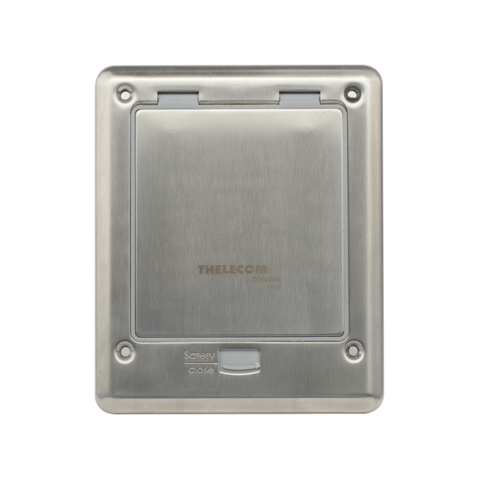 Caja de piso con contacto eléctrico (Duplex), resistente al agua, IP66 (Con tapa cerrada) (11000-53201)