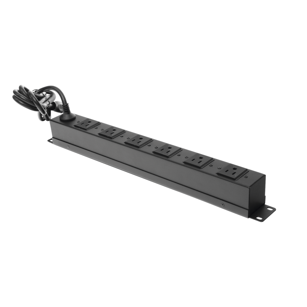 Horizontal power strip for 19-inch rack, 6 contacts (THE0040092001001)