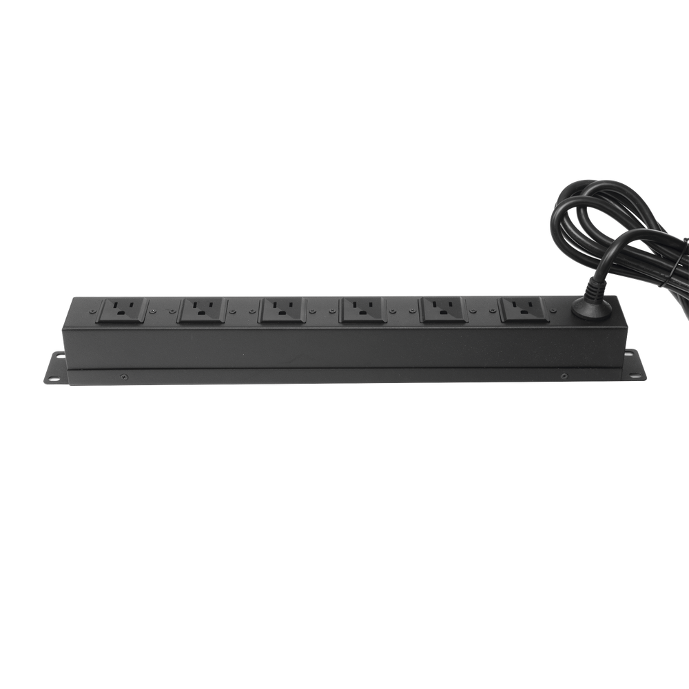 Horizontal power strip for 19-inch rack, 6 contacts (THE0040092001001)