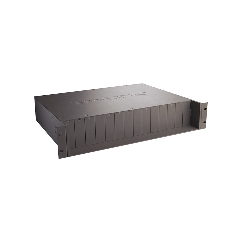 14-bay rack-mount chassis for media converters, with support for redundant power supply V 3.0