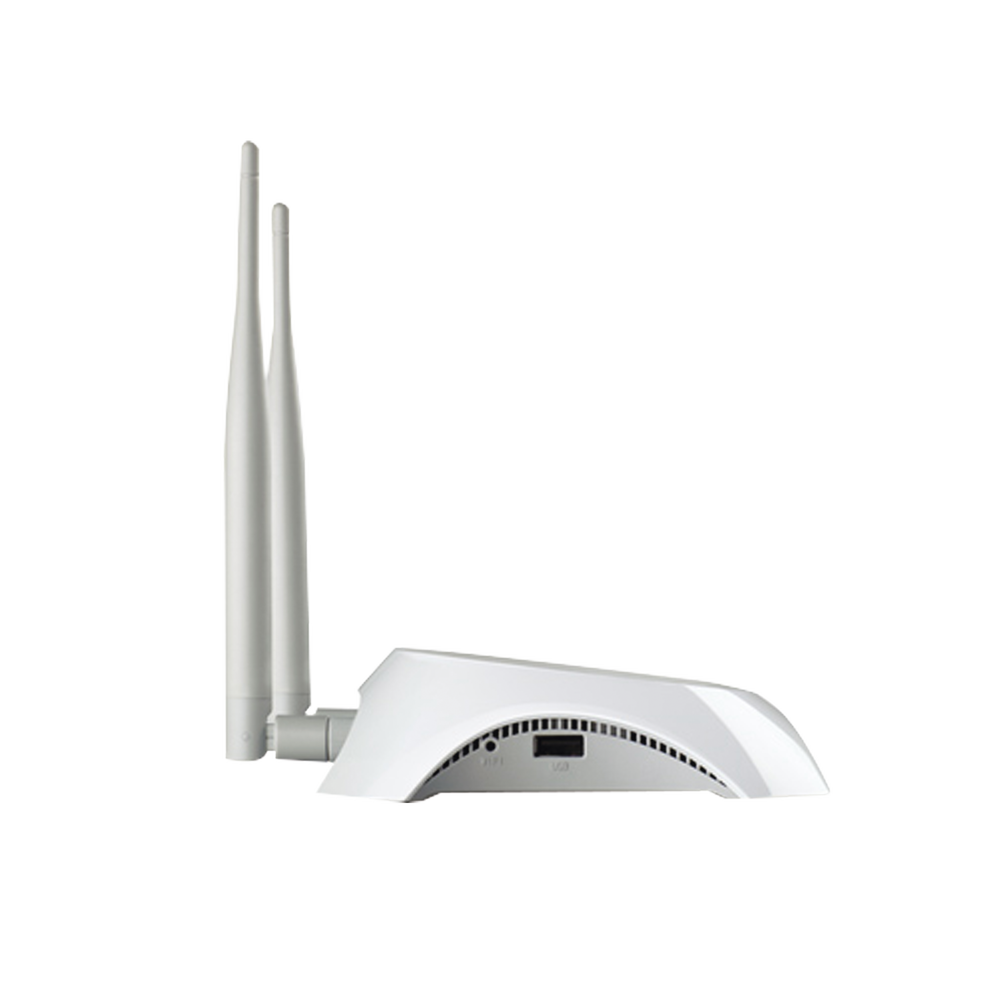3G/4G Wireless Router, 300Mbps 1 USB port (3G/4G), 1 10/100 WAN port and 4 10/100 LAN ports, 2 x 5dBi omnidirectional antennas