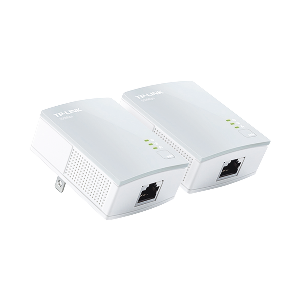 Powerline Ethernet Adapter Kit, HomePlug AV technology, 500Mbps, Plug and Play, up to 300M indoors, 1 10/100 Mbps port and ultra-compact size