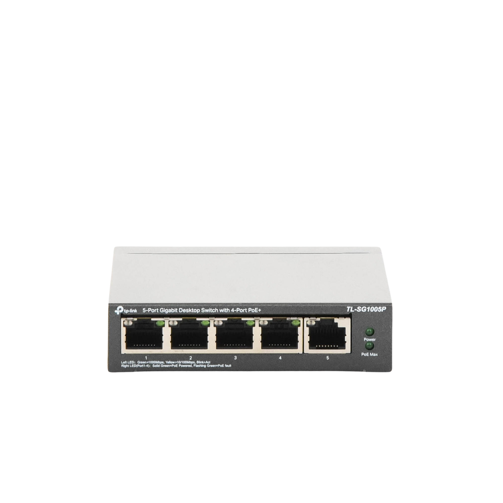 Switch PoE Gigabit de 5 puertos, con 4 puertos PoE 802.3af/at de hasta 56 W