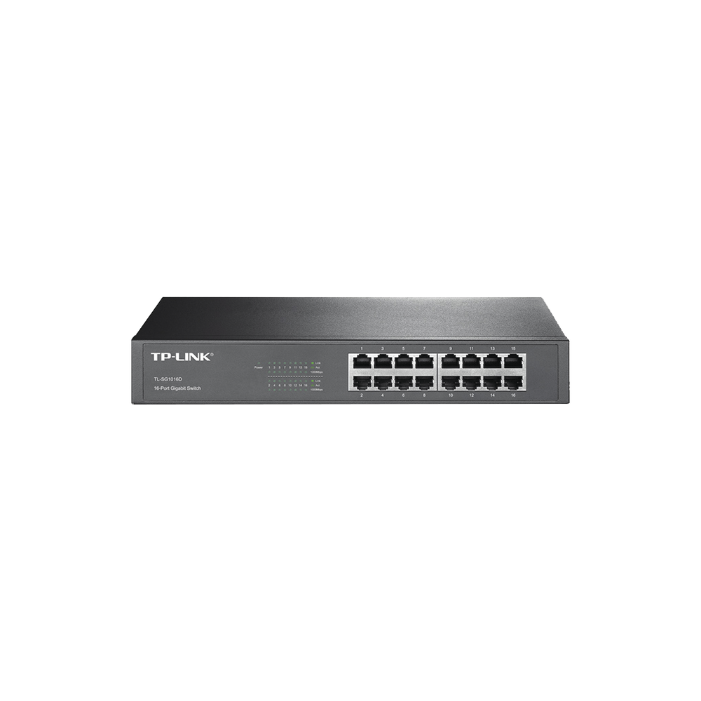 16-Port 10/100/1000 Mbps Unmanaged Gigabit Switch for Desktop/Rack