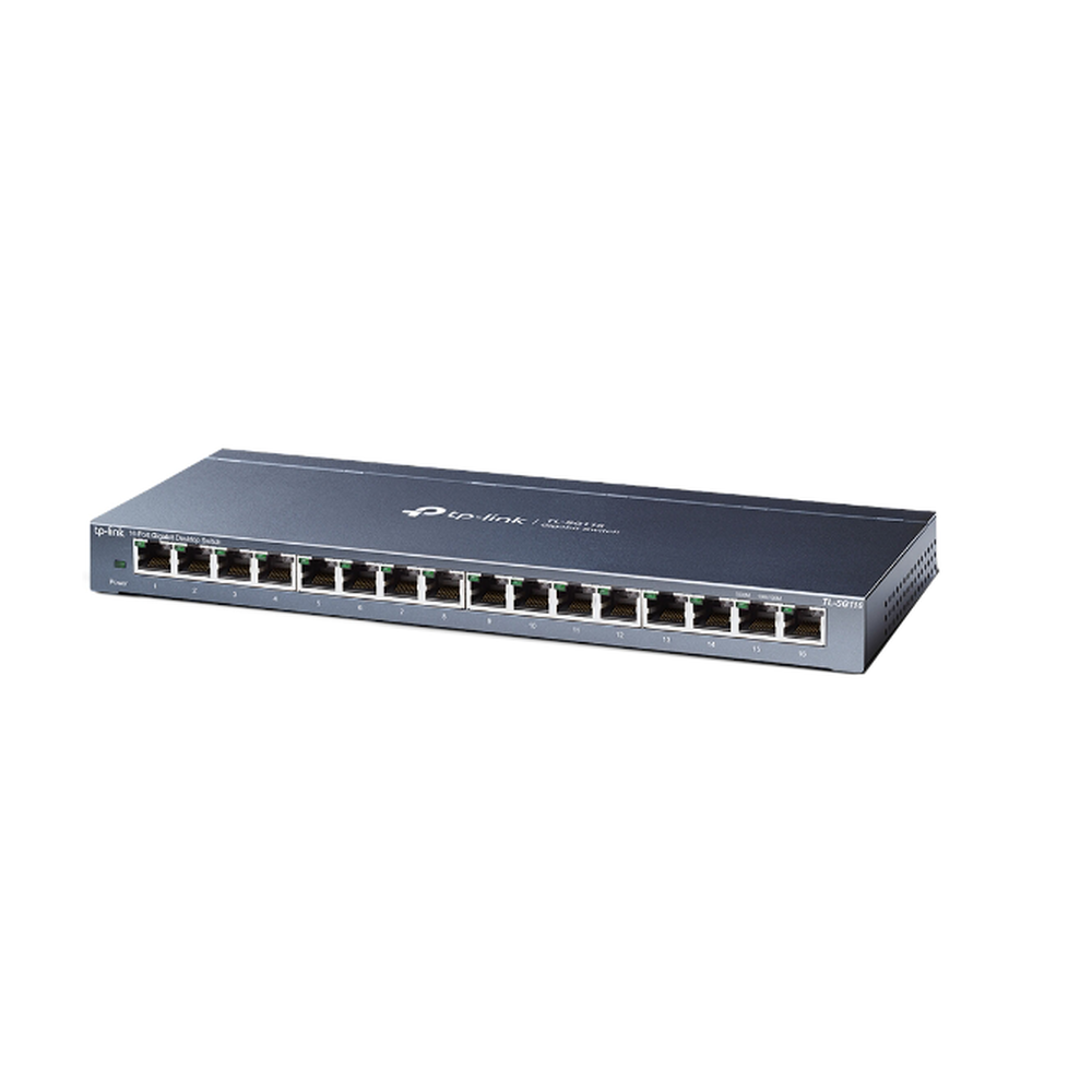 16-Port 10/100/1000 Mbps Unmanaged Gigabit Desktop Switch