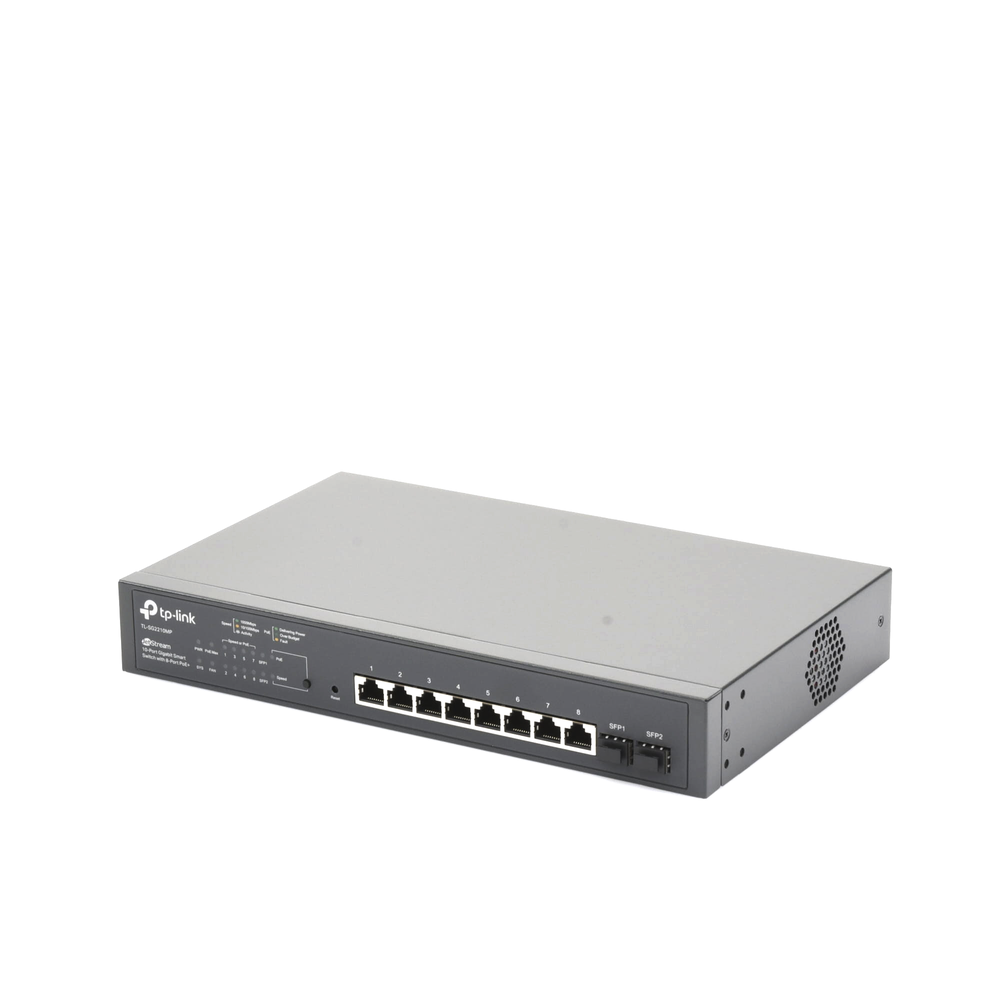 JetStream SDN Managed PoE Switch 8 ports 10/100/1000 Mbps + 2 SFP ports, 8 PoE ports, 150W, centralized management OMADA SDN