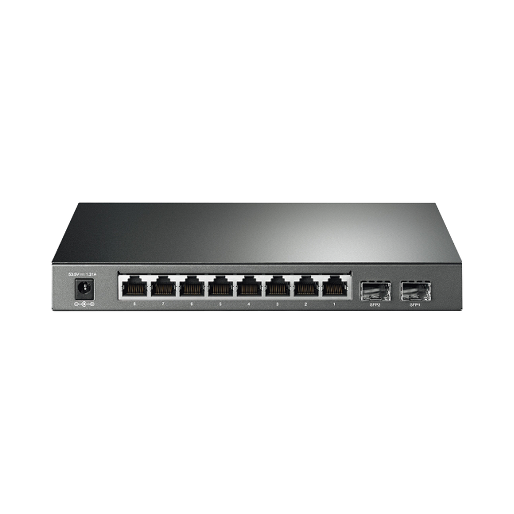 Switch PoE JetStream SDN Administrable 8 puertos 10/100/1000 Mbps + 2 puertos SFP, 8 puertos PoE, 61W, administración centralizada OMADA SDN