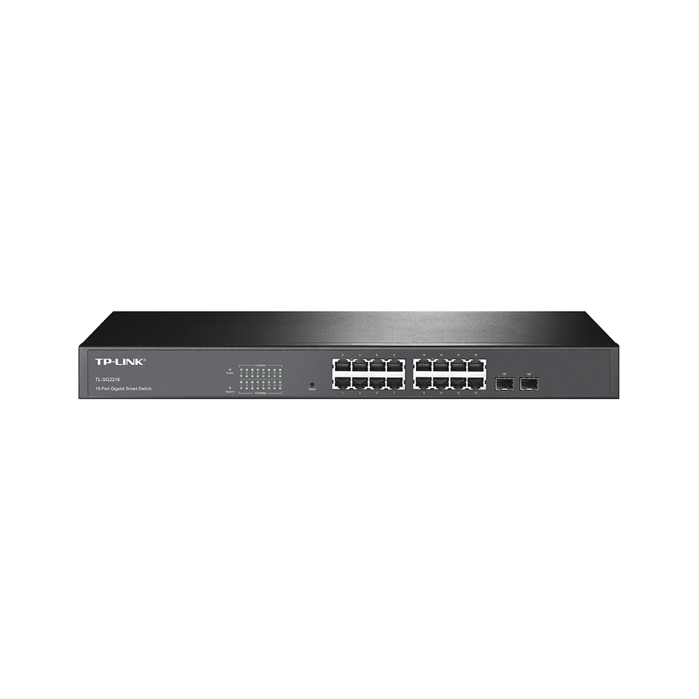 Smart Switch administrable Capa 2, 16 puertos 10/100/1000 Mbps + 2 puertos SFP