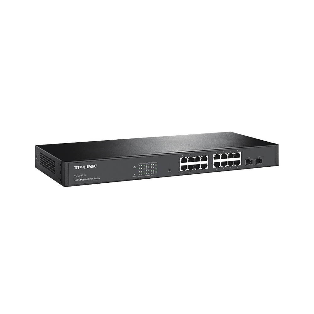 Smart Switch administrable Capa 2, 16 puertos 10/100/1000 Mbps + 2 puertos SFP