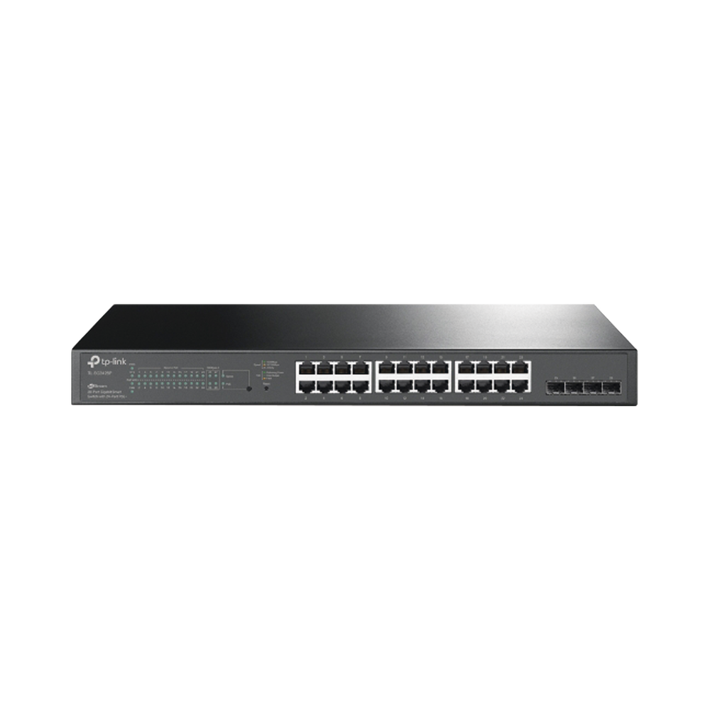 Switch PoE JetStream SDN Administrable 24 puertos 10/100/1000 Mbps + 4 puertos SFP, 24 puertos PoE, 250W, administración centralizada OMADA SDN