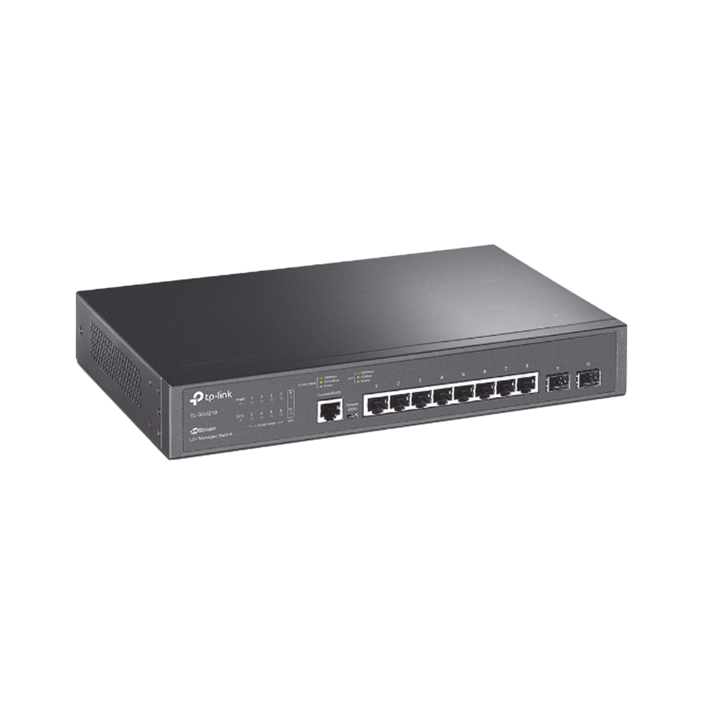 Switch JetStream SDN Administrable 8 puertos 10/100/1000 Mbps + 2 puertos SFP, administración centralizada OMADA SDN