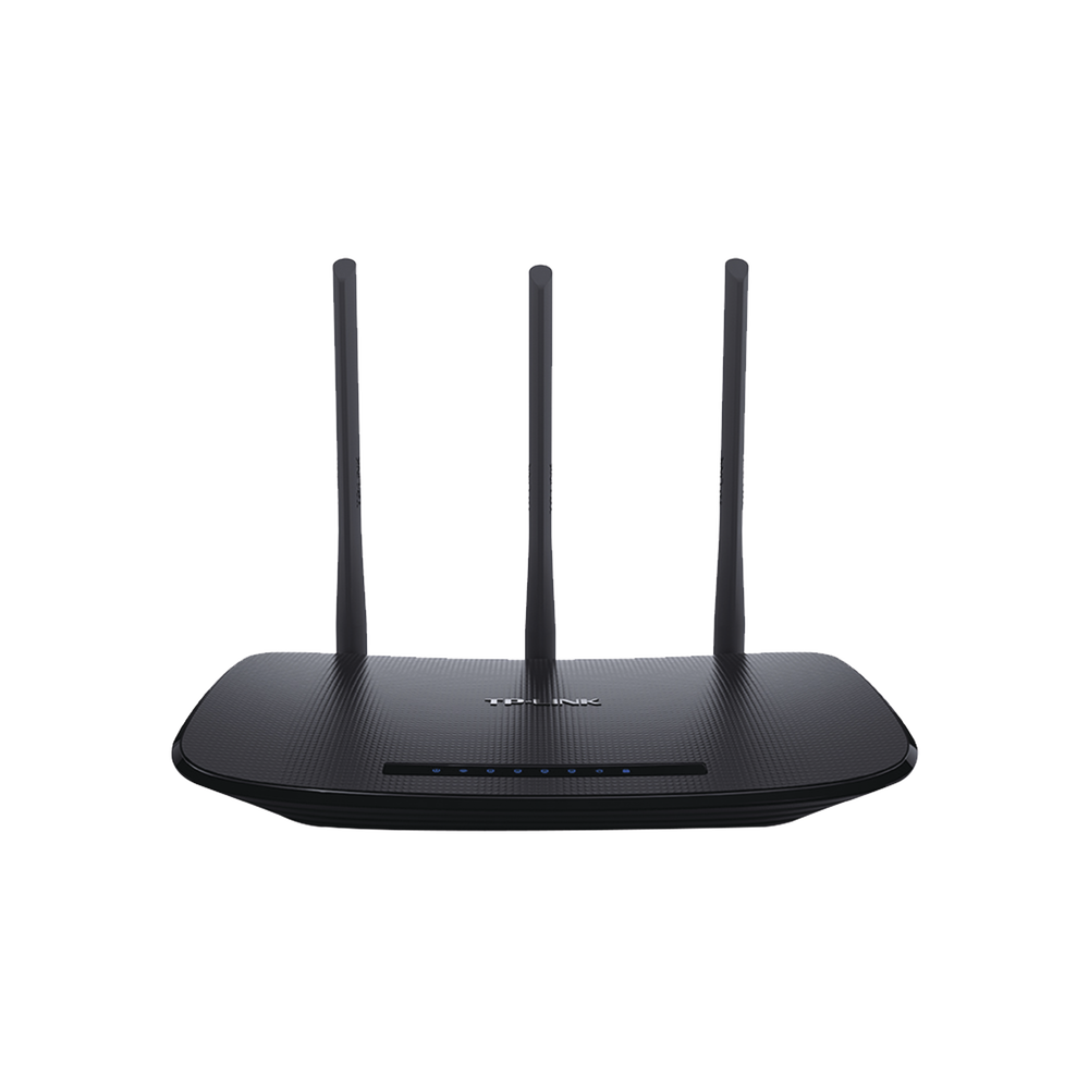2.4 GHz Wireless Router, 450 Mbps, 3 external omnidirectional 5 dBi antennas, 4 10/100 Mbps LAN ports, 1 10/100 Mbps WAN port