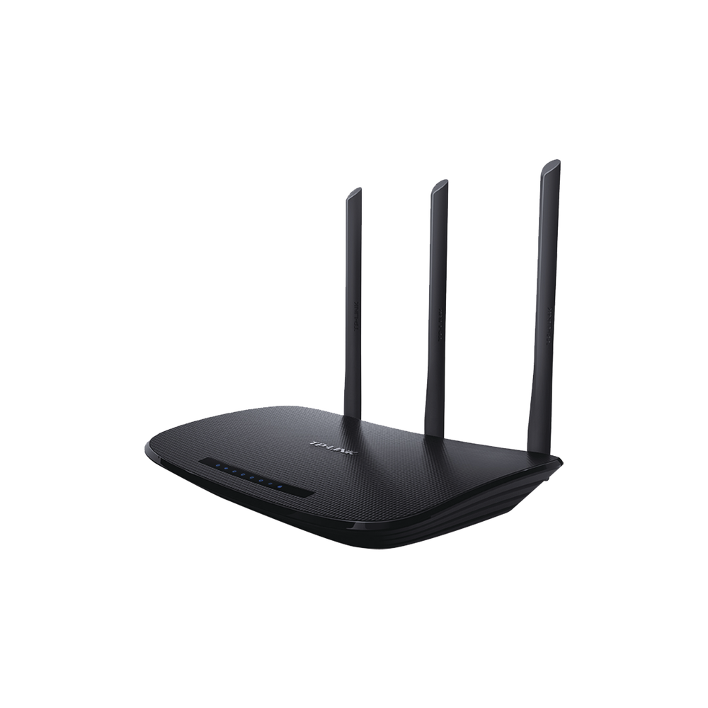 2.4 GHz Wireless Router, 450 Mbps, 3 external omnidirectional 5 dBi antennas, 4 10/100 Mbps LAN ports, 1 10/100 Mbps WAN port