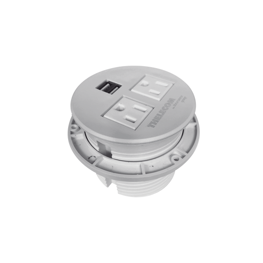Multicontactos / USB empotrable color blanco, no incluye cable de poder 